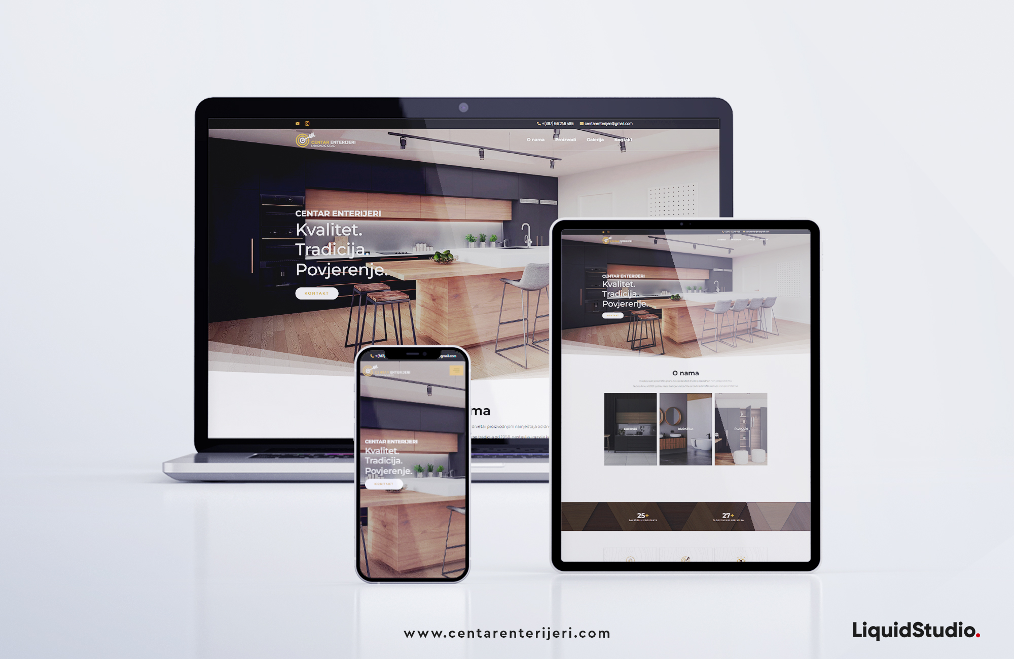 Centarenterijeri - Website mockup