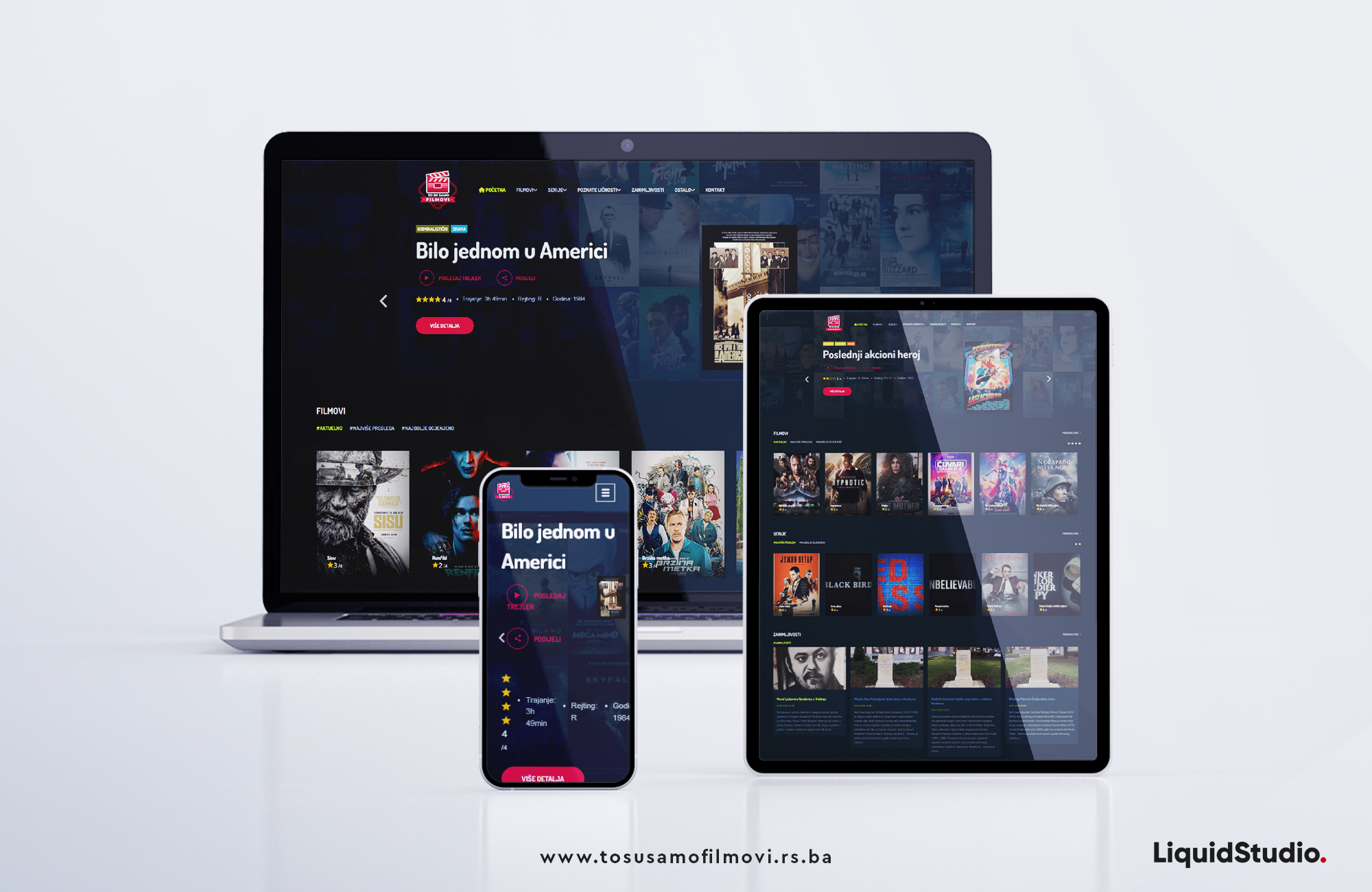 Tosusamofilmovi - Website mockup