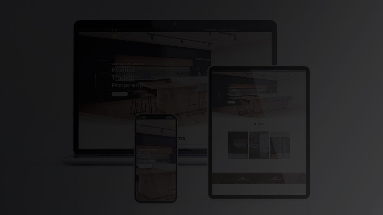 centarenterijeri - Website mockup